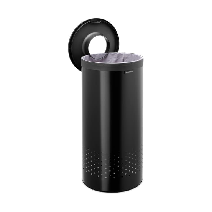 Brabantia vasketøjskurv plastlåg 35 L, Mat sort Brabantia