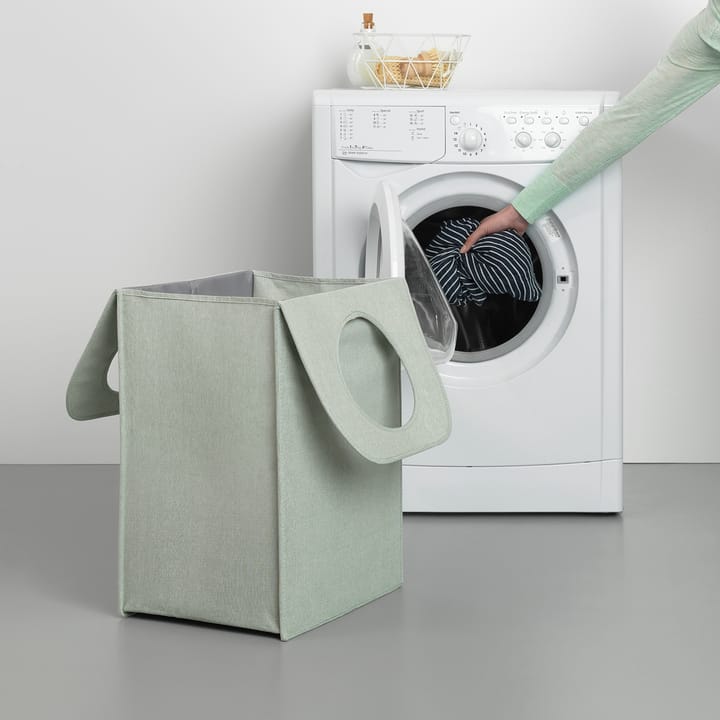 Brabantia vasketøjskurv stof rektangulær 55 liter, Grøn Brabantia