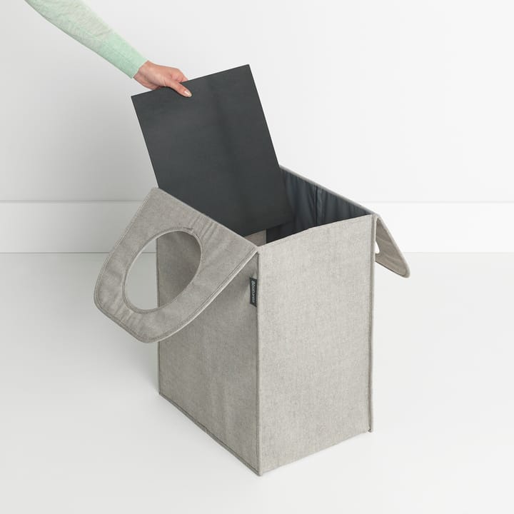 Brabantia vasketøjskurv stof rektangulær 55 liter, Lysegrå Brabantia