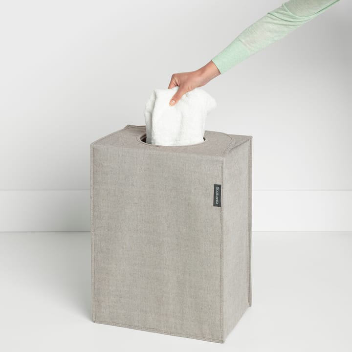 Brabantia vasketøjskurv stof rektangulær 55 liter, Lysegrå Brabantia