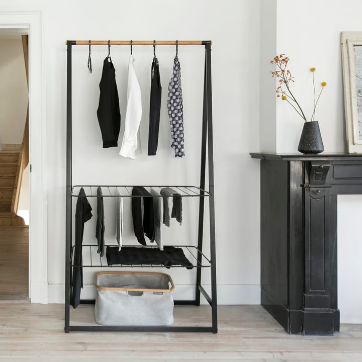 Linn tøjstativ large, Sort Brabantia