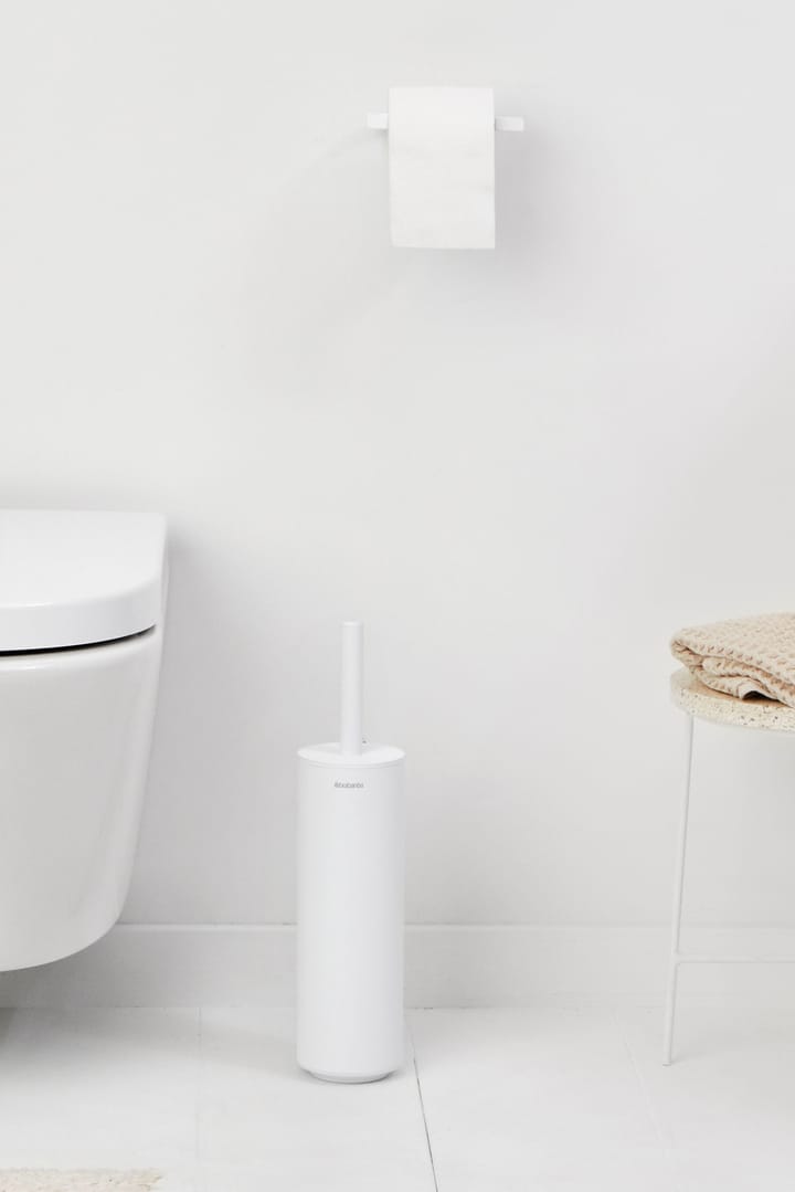 MindSet toiletbørste med holder, Mineral Fresh White, silicone Brabantia