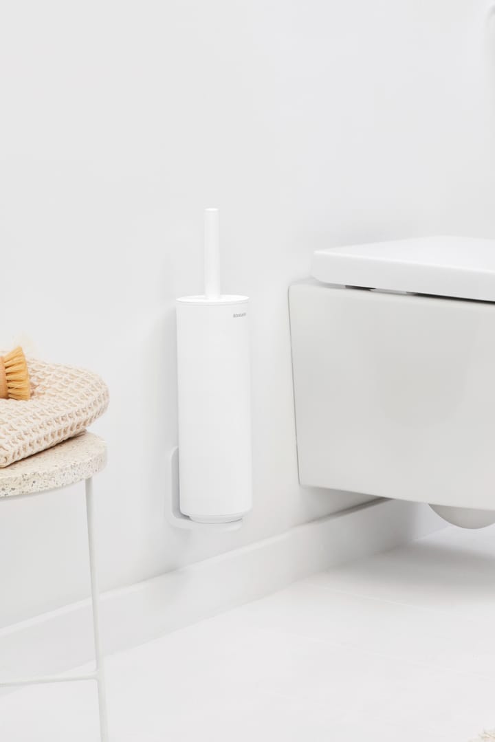 MindSet toiletbørste med holder, Mineral Fresh White, silicone Brabantia