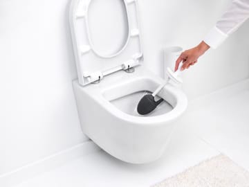 MindSet toiletbørste med holder - Mineral Fresh White, silicone - Brabantia