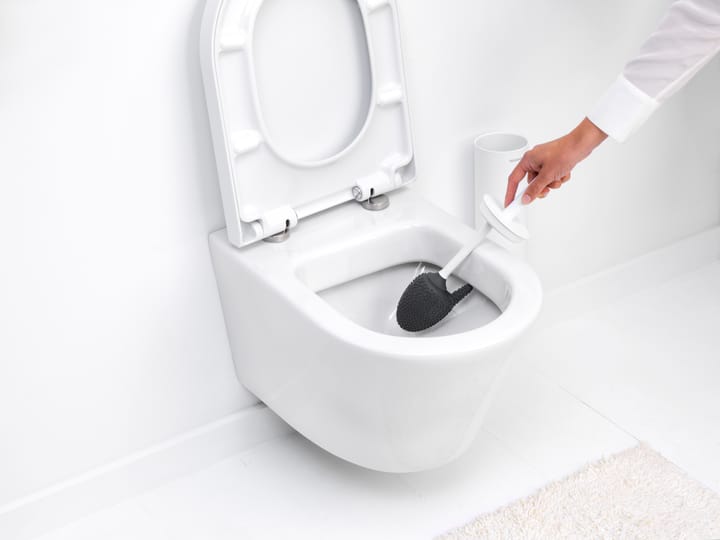 MindSet toiletbørste med holder, Mineral Fresh White, silicone Brabantia