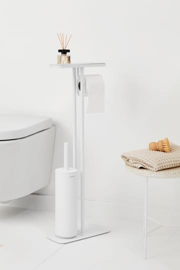 MindSet toiletbørste med hylde og holder - Mineral Fresh White - Brabantia