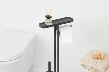 MindSet toiletbørste med hylde og holder - Mineral Infinite Grey, silicone - Brabantia