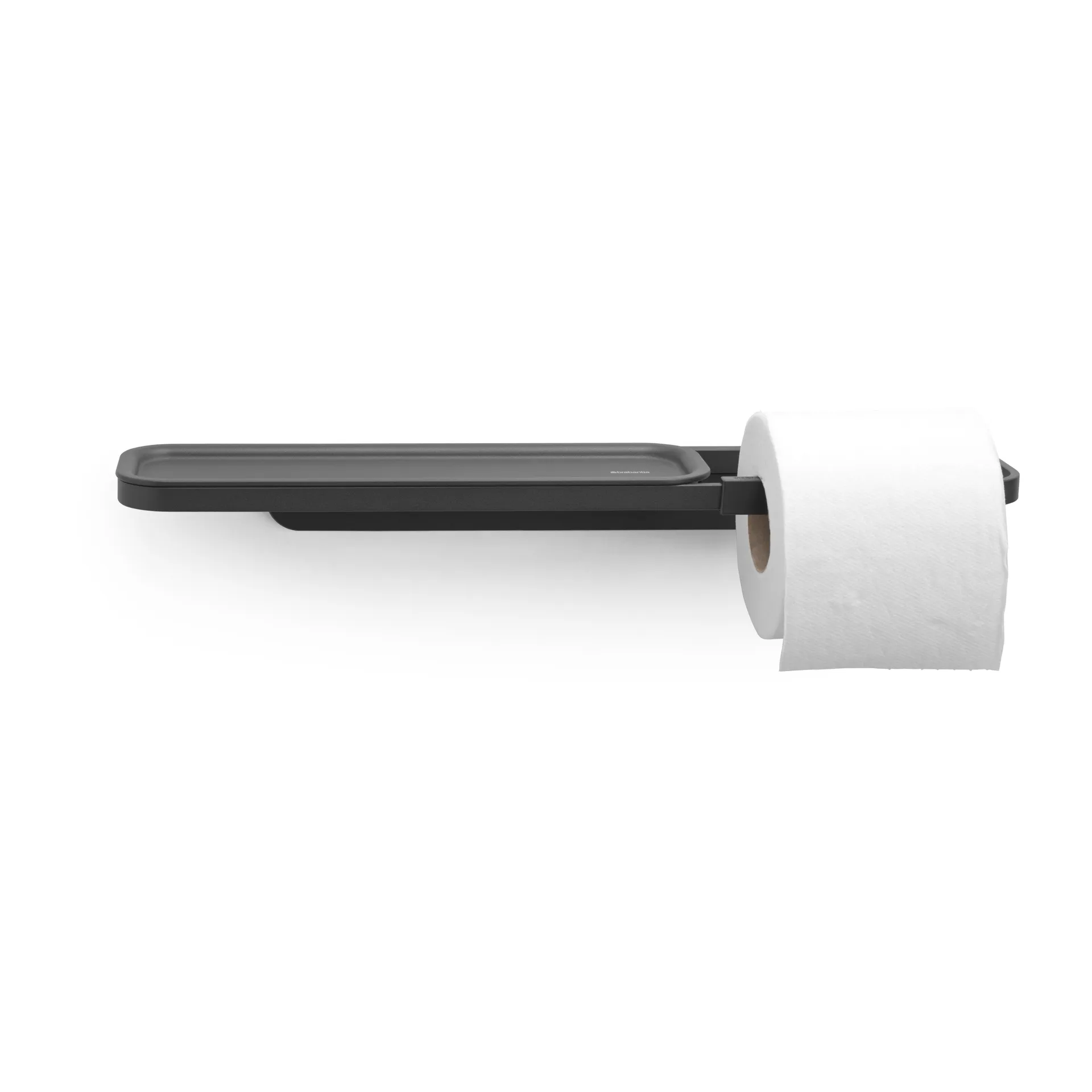 MindSet Toiletrulleholder med hylde, Mineral Infinite Grey Brabantia