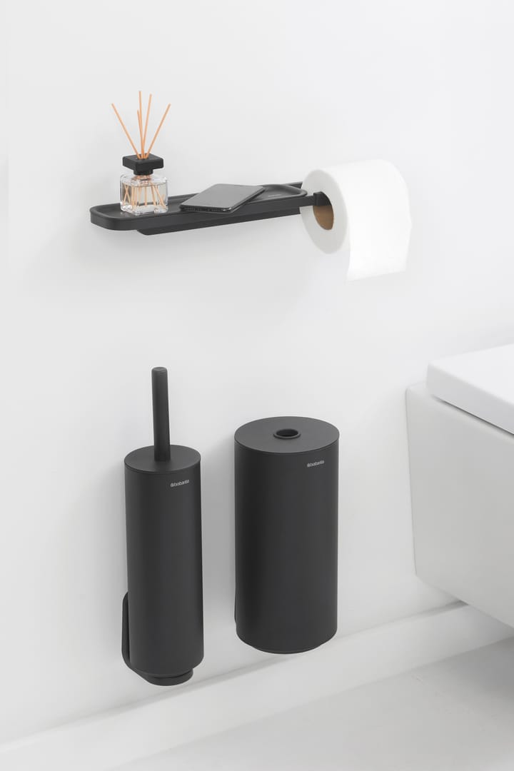 MindSet Toiletrulleholder med hylde - Mineral Infinite Grey - Brabantia