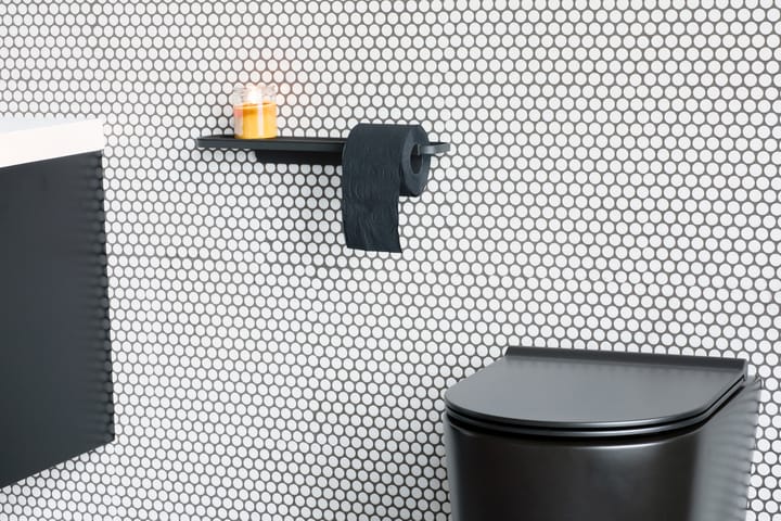 MindSet Toiletrulleholder med hylde, Mineral Infinite Grey Brabantia