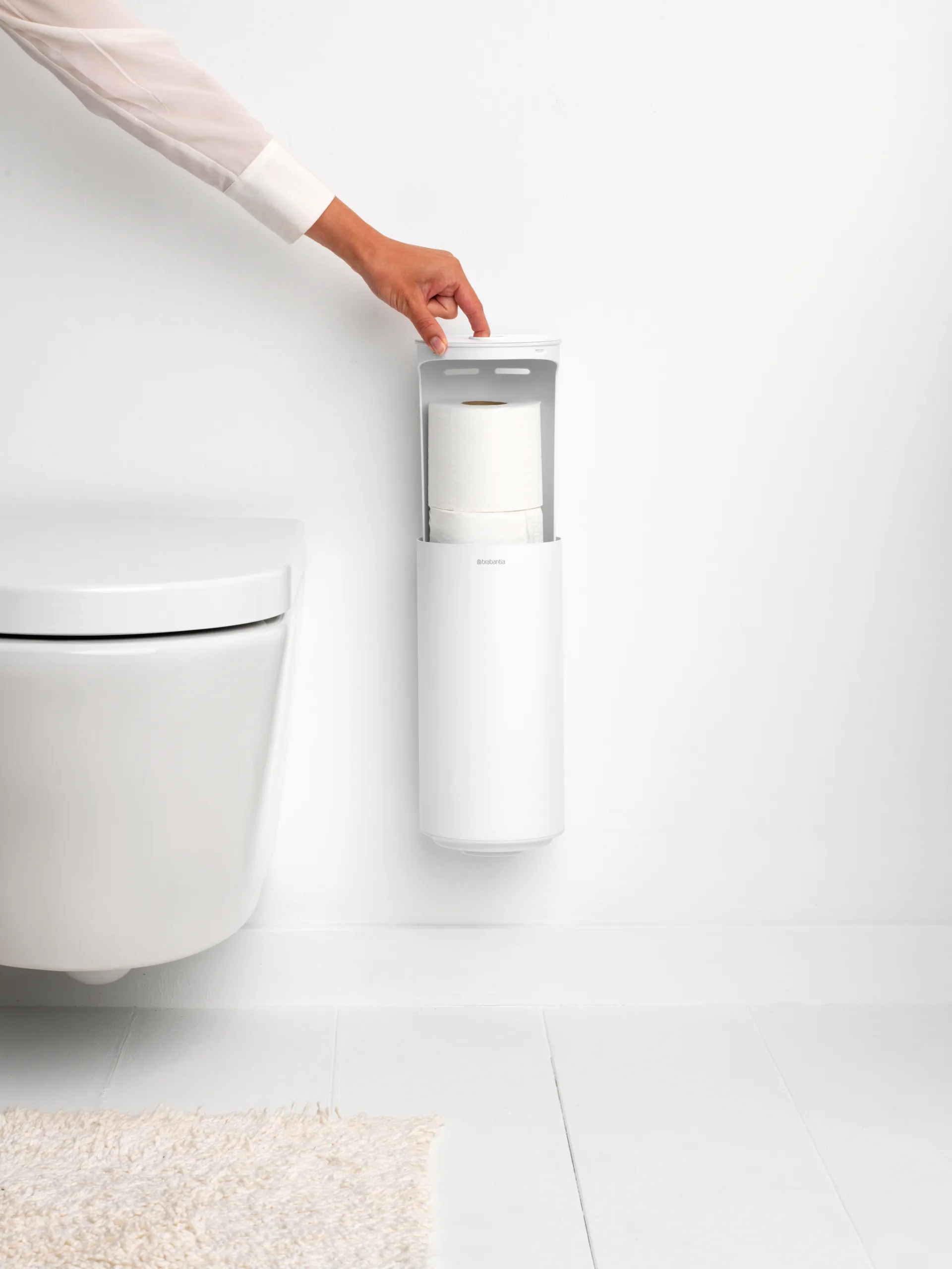 MindSet toiletrulleholder, Mineral Fresh White Brabantia