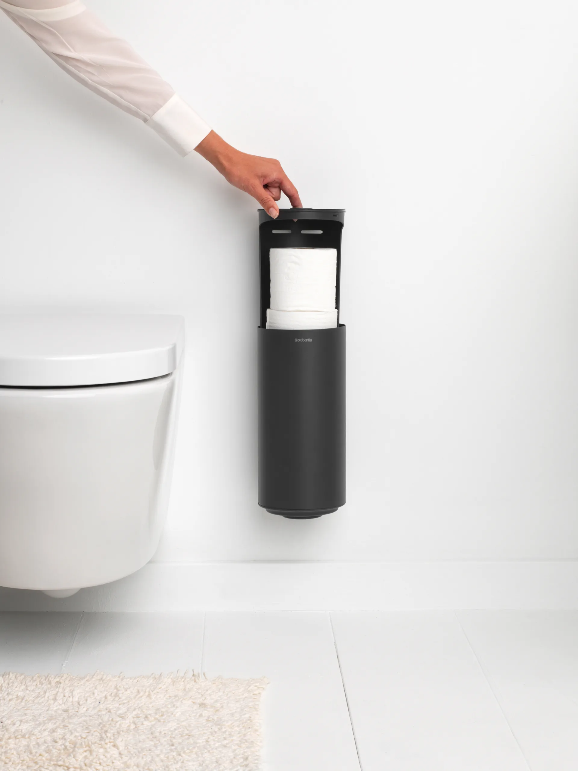 MindSet toiletrulleholder, Mineral Infinite Grey Brabantia