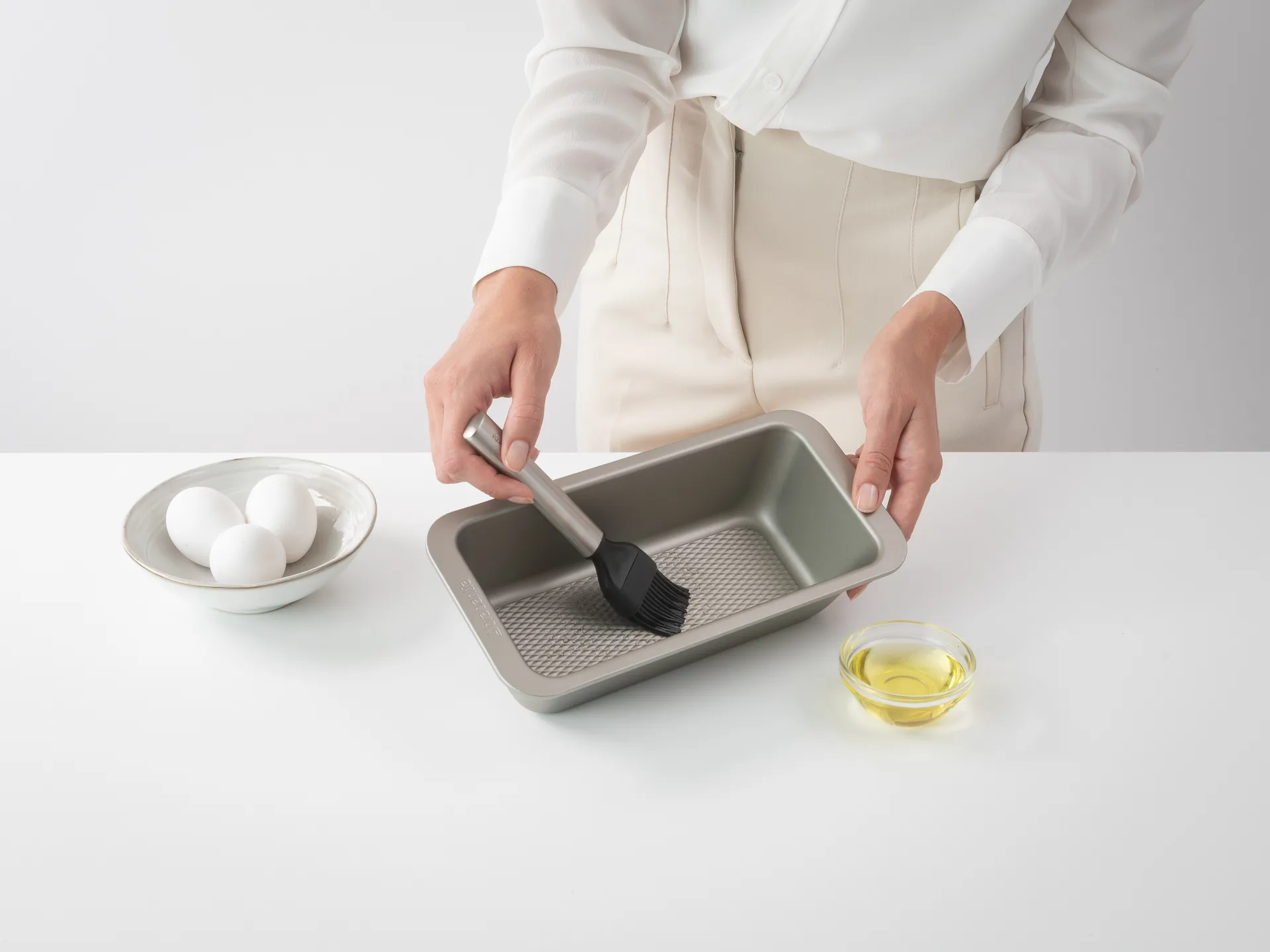 Profile brødpensel silikone stor, Rustfrit stål Brabantia