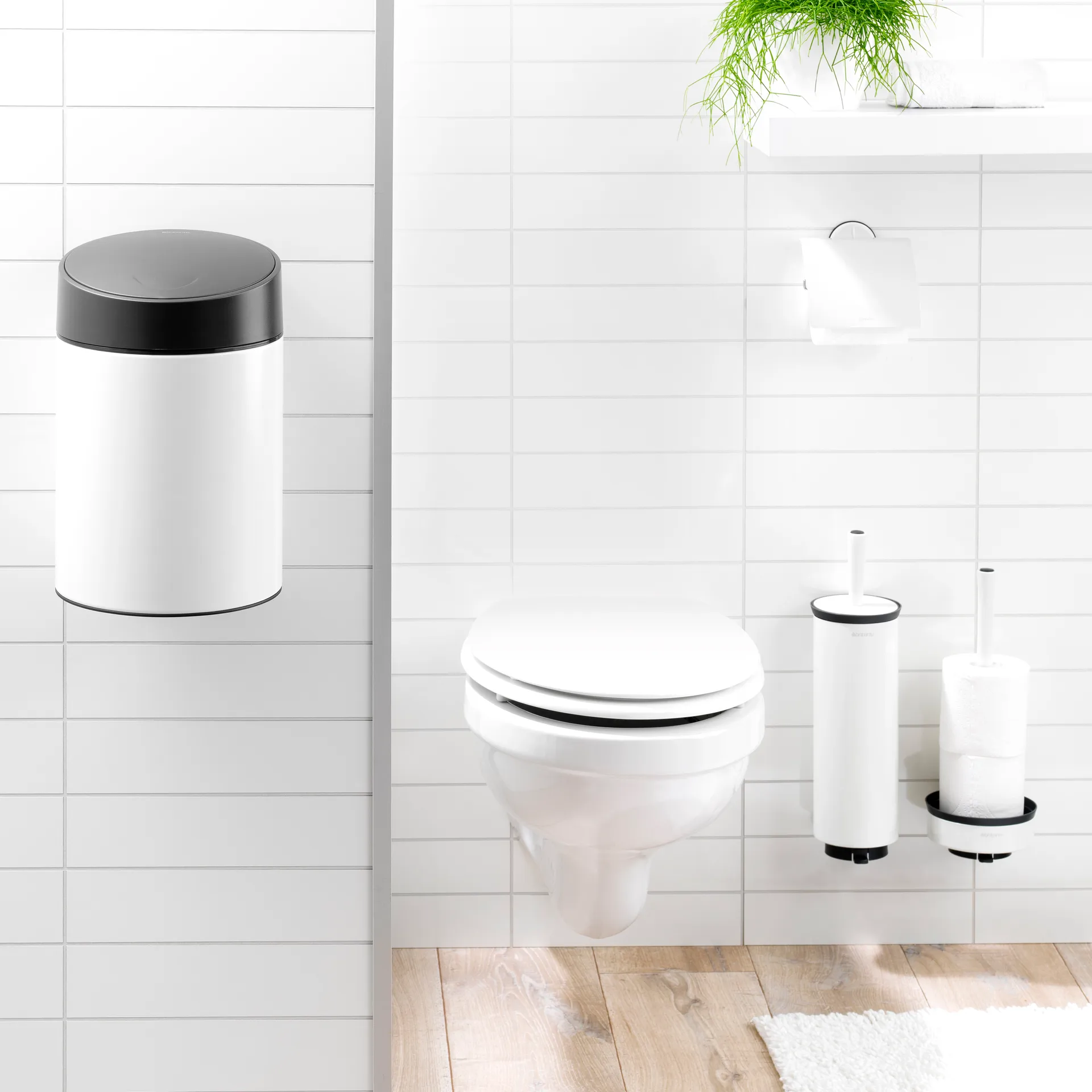 Profile toiletbørste til vægmontering, pure white (hvid) Brabantia