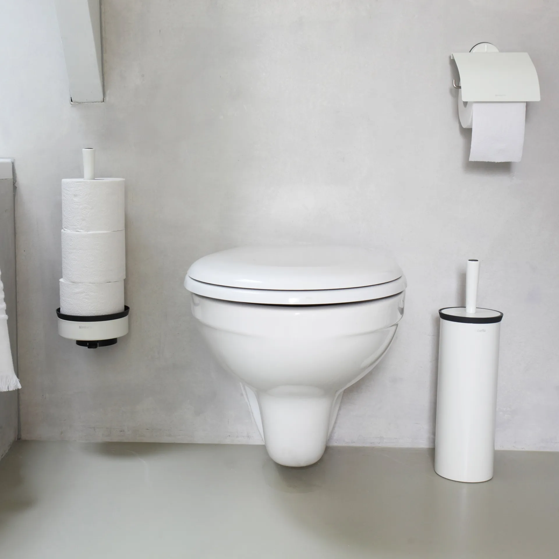 Profile toiletbørste til vægmontering, pure white (hvid) Brabantia