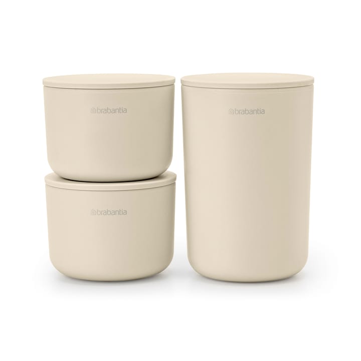 ReNew opbevaringskrukker 3-pak - Soft Beige - Brabantia