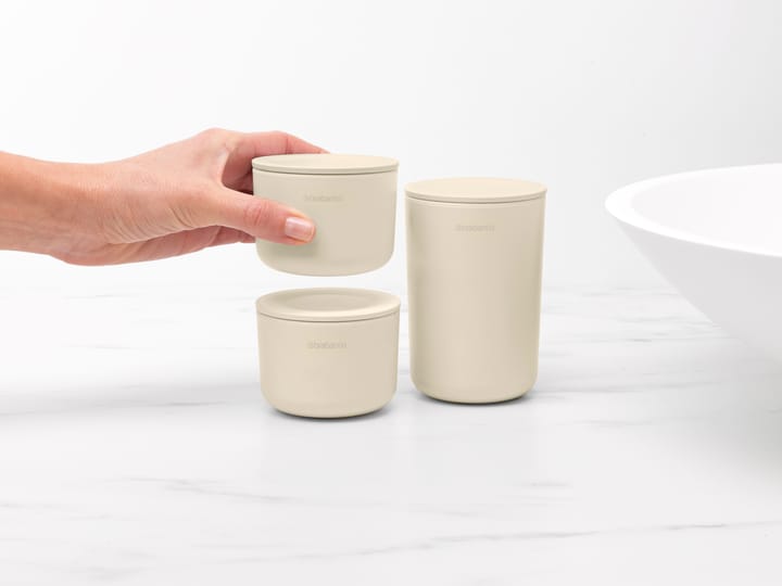 ReNew opbevaringskrukker 3-pak, Soft Beige Brabantia