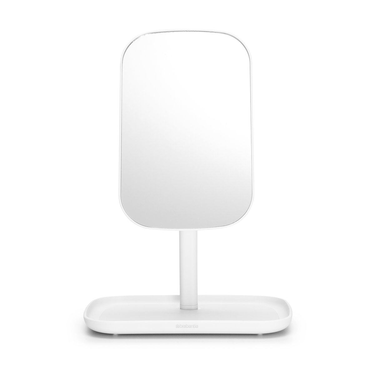 Brabantia ReNew spejl med opbevaringsbakke Hvid | Skandinavisk Design | Bordspejle | Hvid