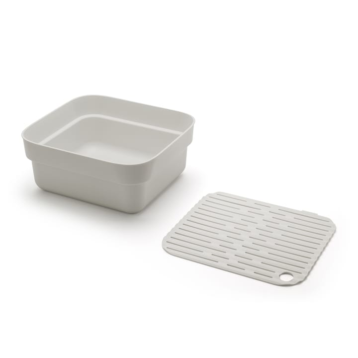 Sinkside opvaskebalje med tørrebakke 34x37 cm, Lysegrå Brabantia