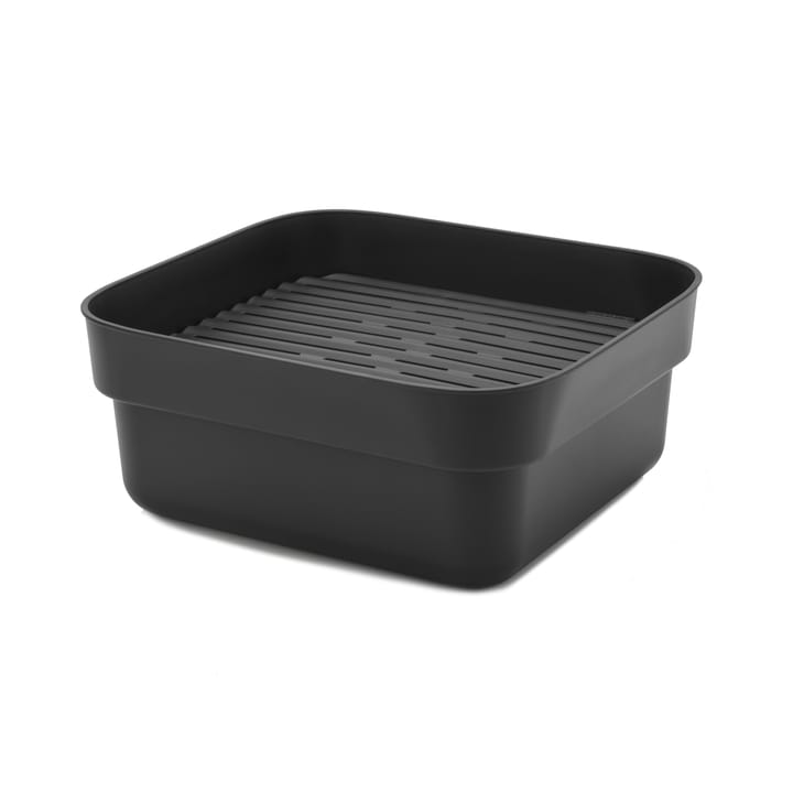 Sinkside opvaskebalje med tørrebakke 34x37 cm - Mørkegrå - Brabantia