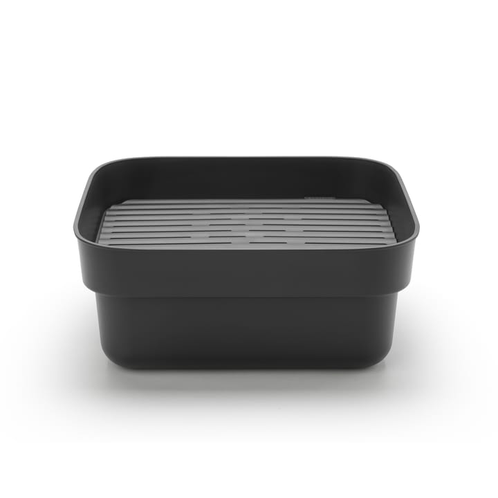 Sinkside opvaskebalje med tørrebakke 34x37 cm - Mørkegrå - Brabantia