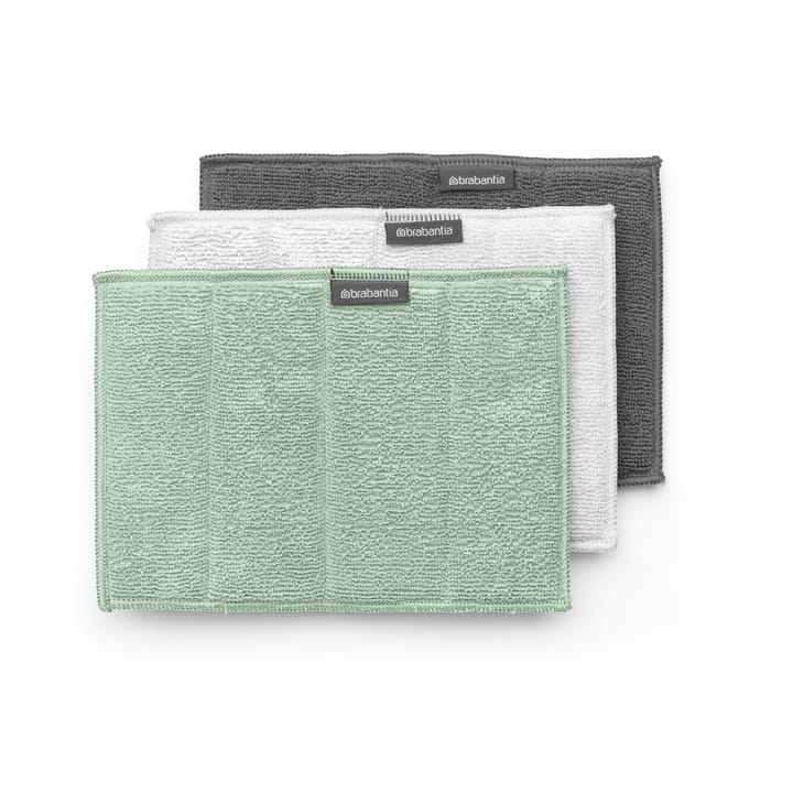 Sinkside rengøringssvamp mikrofiber 3-pak - Jade green - Brabantia