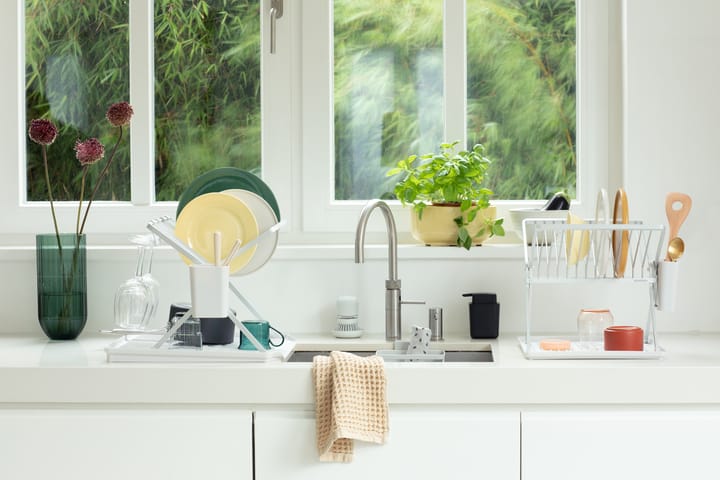 Sinkside sammenklappeligt opvaskestativ 37 cm, Lysegrå Brabantia