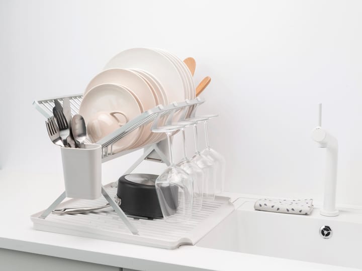 Sinkside sammenklappeligt opvaskestativ 51 cm, Lysegrå Brabantia