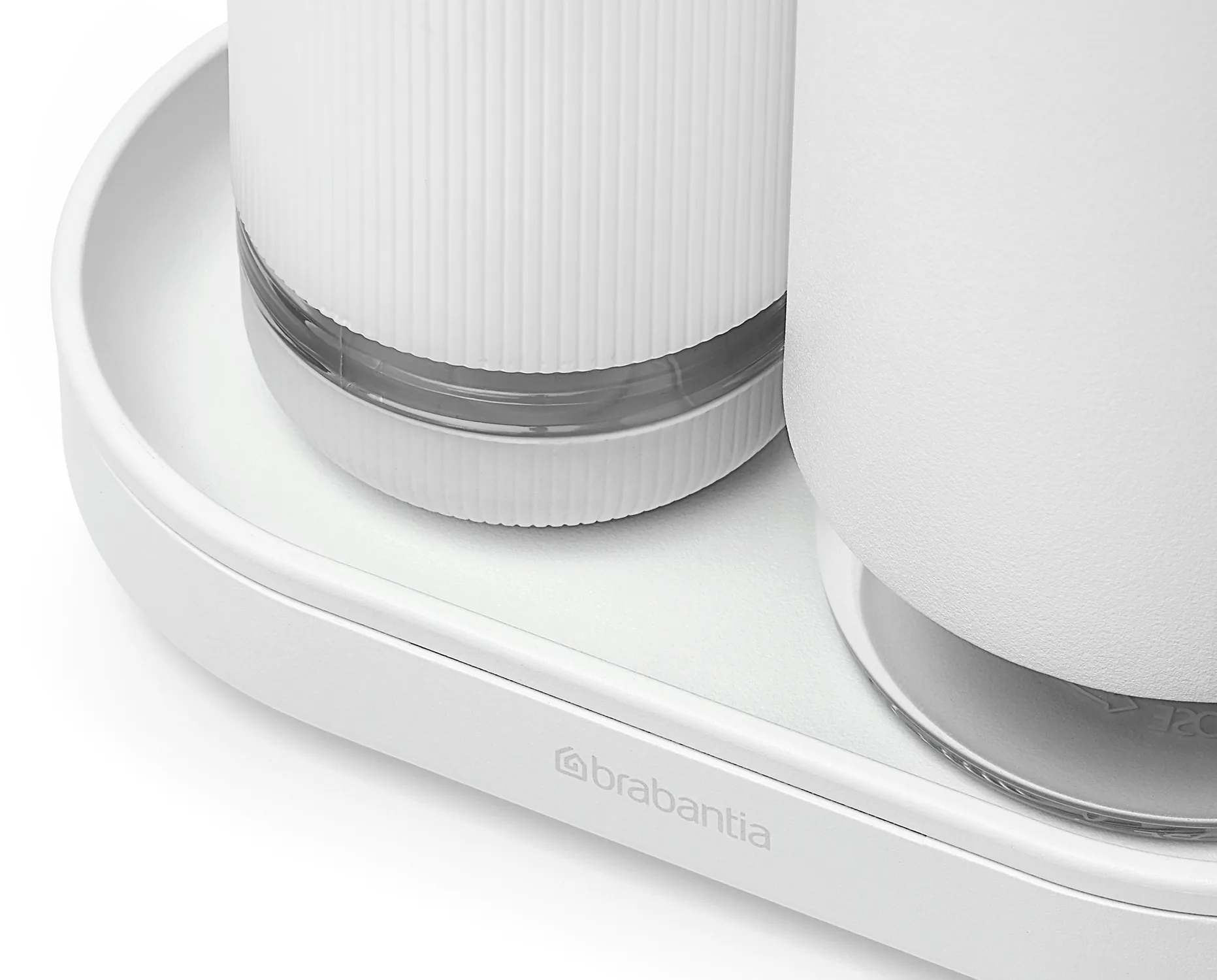 SinkStyle sæbedispenser/opvaskemiddeldispenser sæt, Mineral Fresh White Brabantia