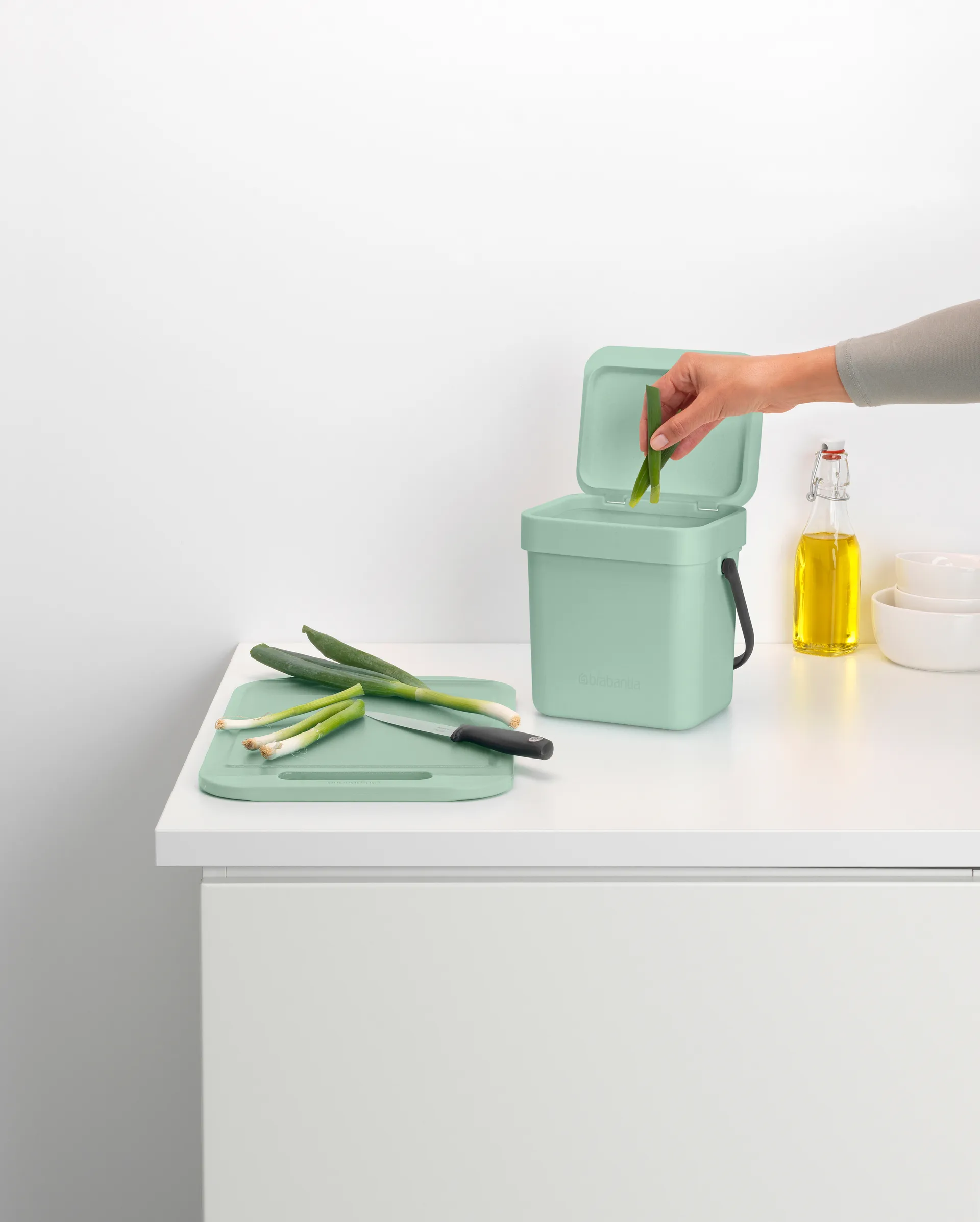 Sort & Go affaldsspand 3 L, Jade green Brabantia