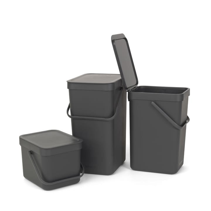 Sort & Go affaldsspand 6 liter, grå Brabantia