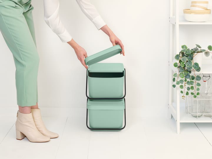 Sort & Go stabelbar affaldsspand 20 L, Jade Green Brabantia
