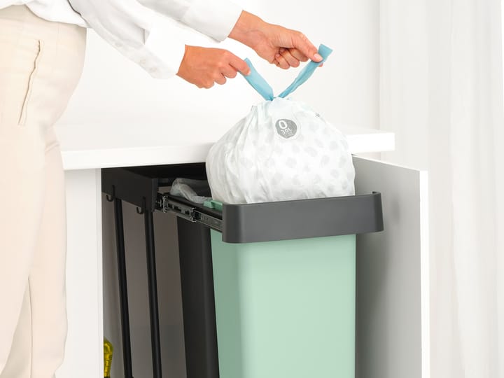 Sort&Go Indbyggede affaldsspande, 2x30 L, Mørkegrå Brabantia