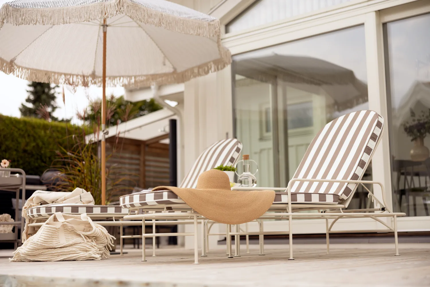 Arts solseng 196x96 cm, Soft White-beige striber Brafab