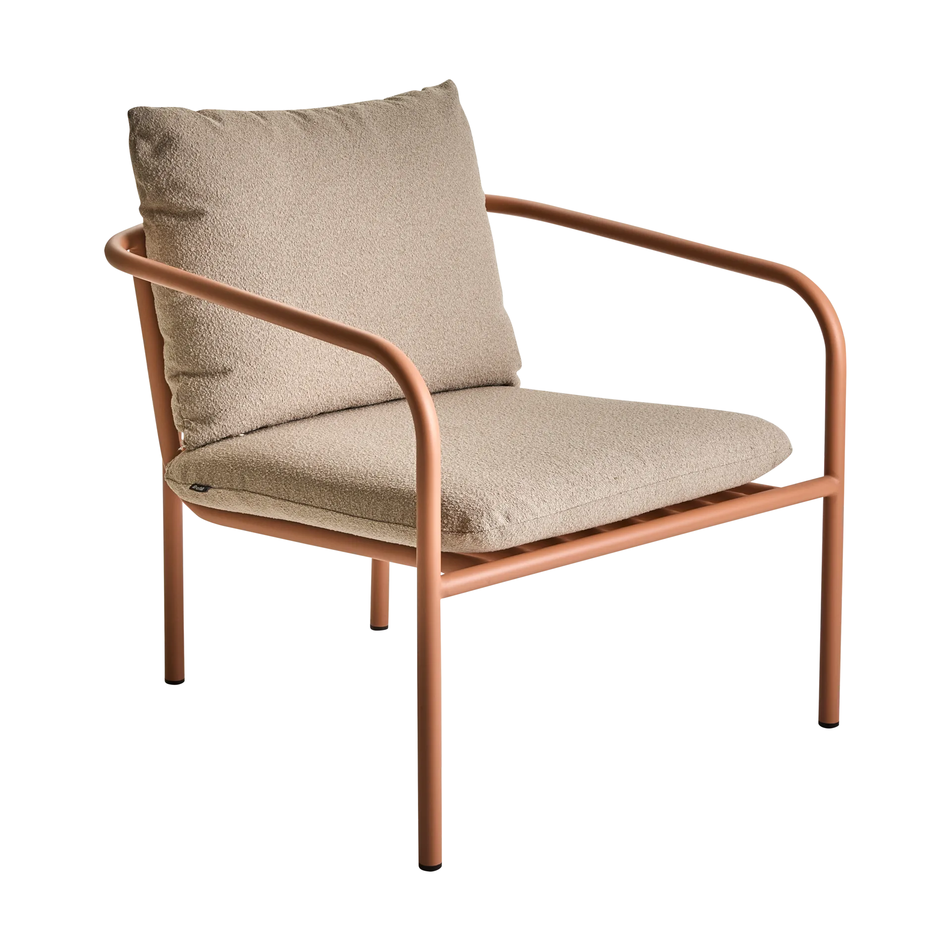 Bendt loungestol, Teddy beige-peach Brafab