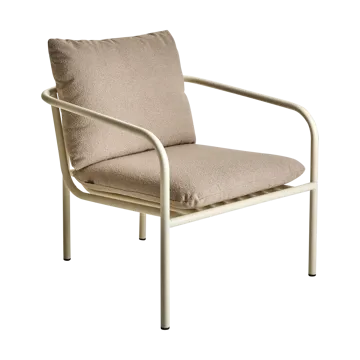 Bendt loungestol - Teddy beige-pearl white - Brafab