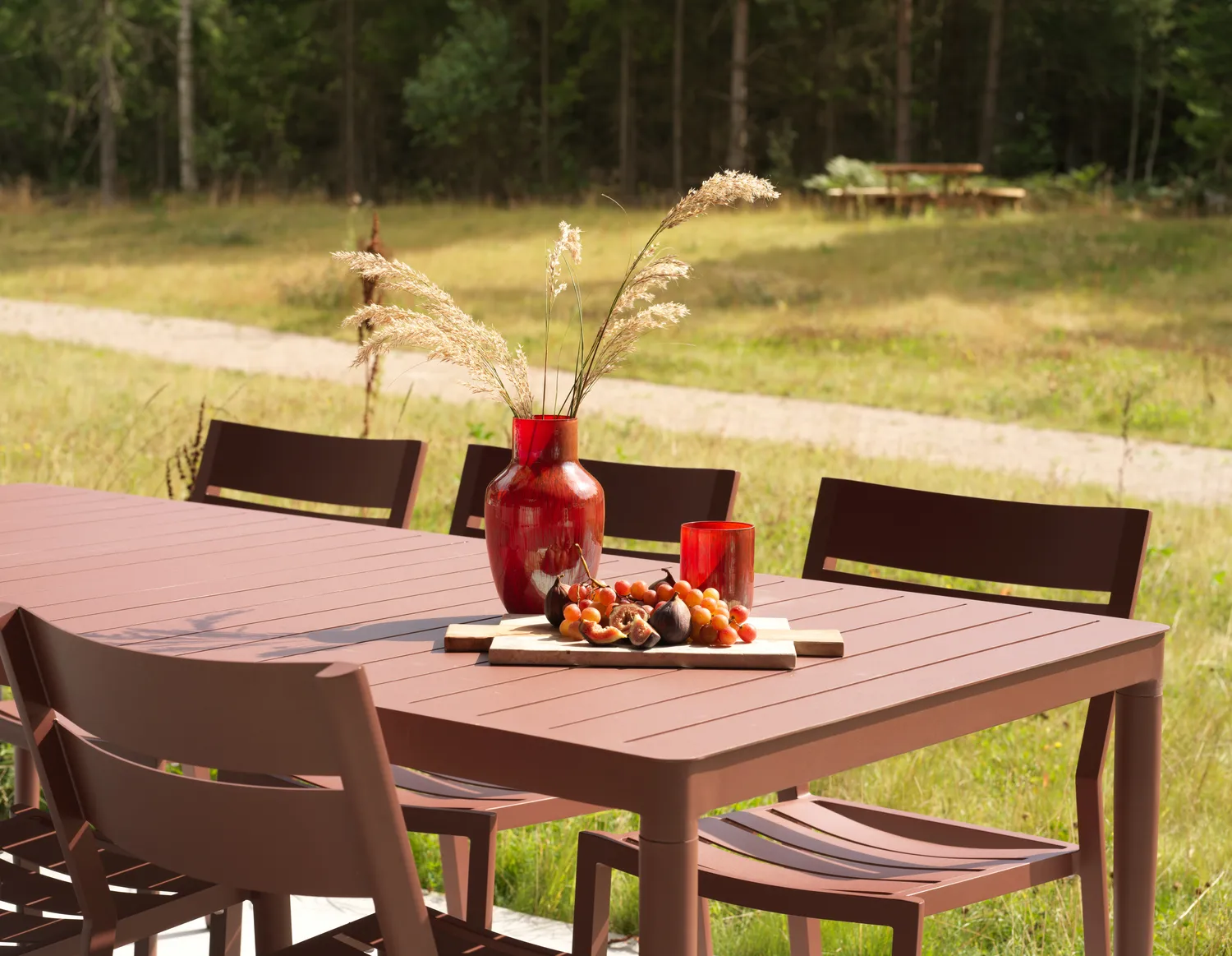 Bigby spisebord, Zin Red, 195x90 cm Brafab