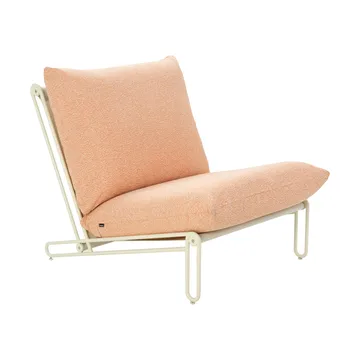 Blixt loungestol - Pearl white-teddy orange - Brafab