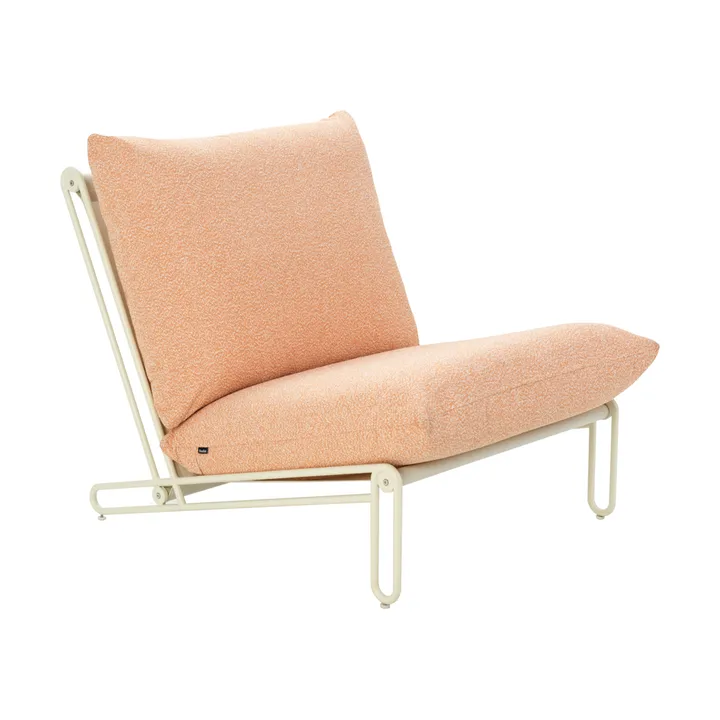 Blixt loungestol - Pearl white-teddy orange - Brafab