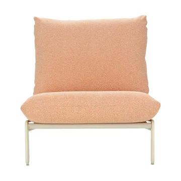 Blixt loungestol - Pearl white-teddy orange - Brafab