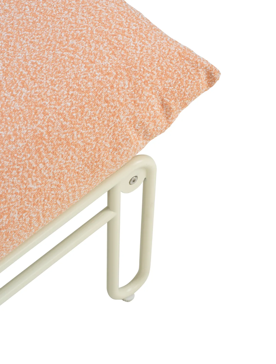 Blixt loungestol, Pearl white-teddy orange Brafab