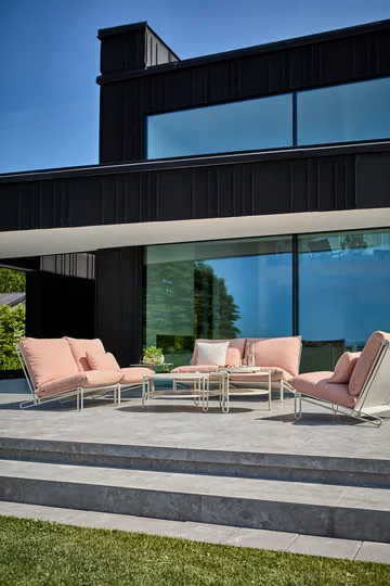 Blixt loungestol - Pearl white-teddy orange - Brafab