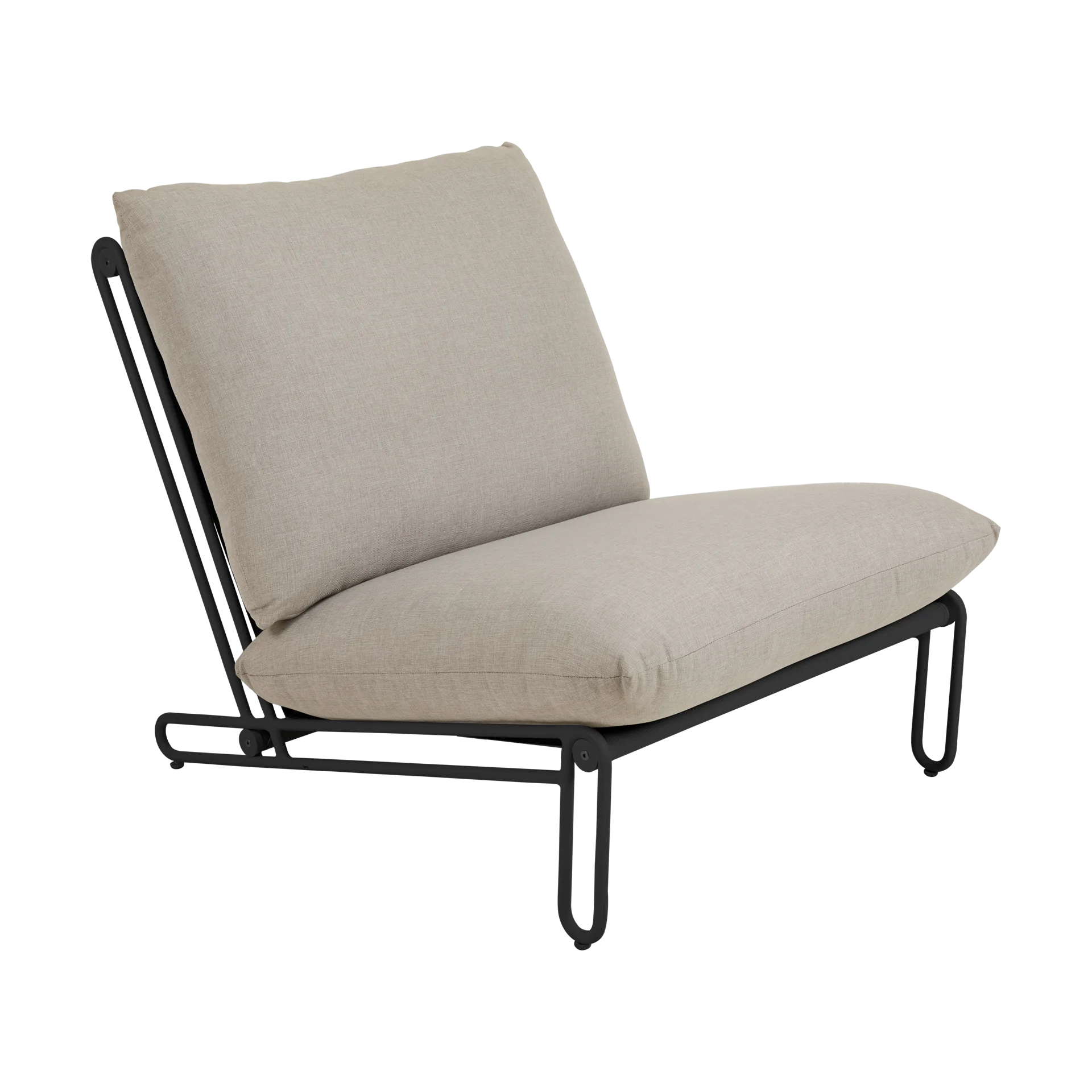 Blixt loungestol, Sort-clay beige Brafab