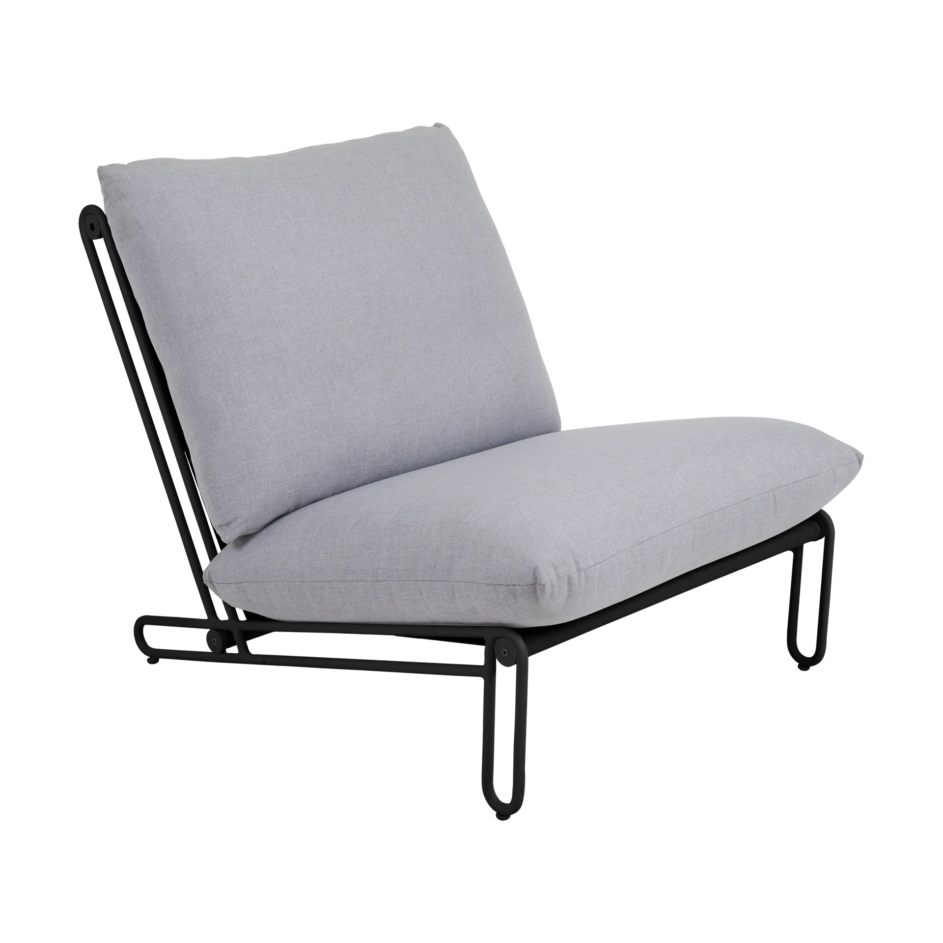Blixt loungestol, Sort-sky grey Brafab