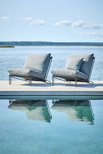 Blixt loungestol - Sort-teddy ant - Brafab