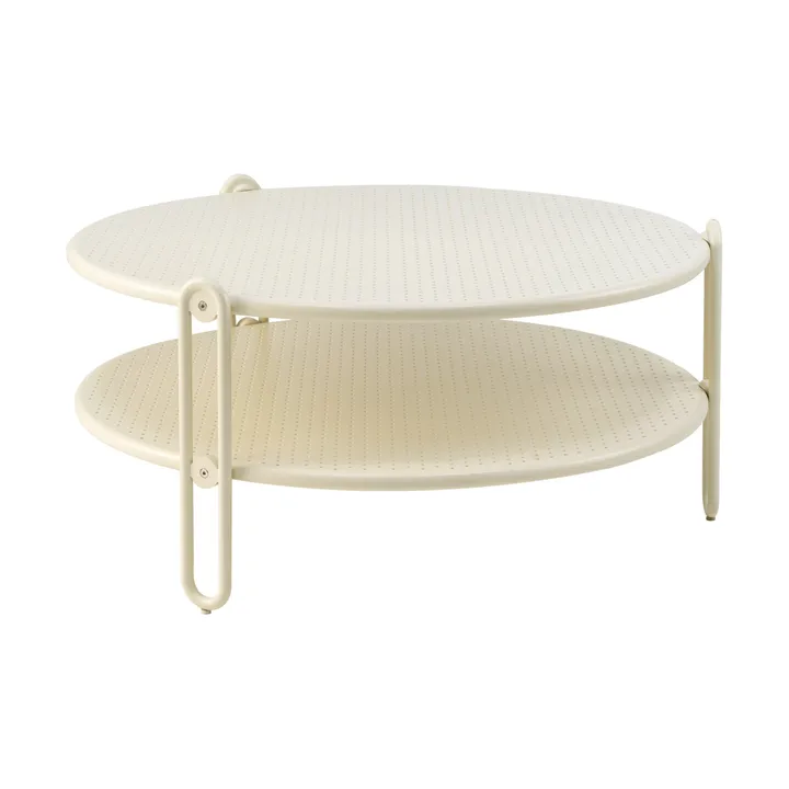 Blixt sofabord - Pearl white, Ø85 cm - Brafab