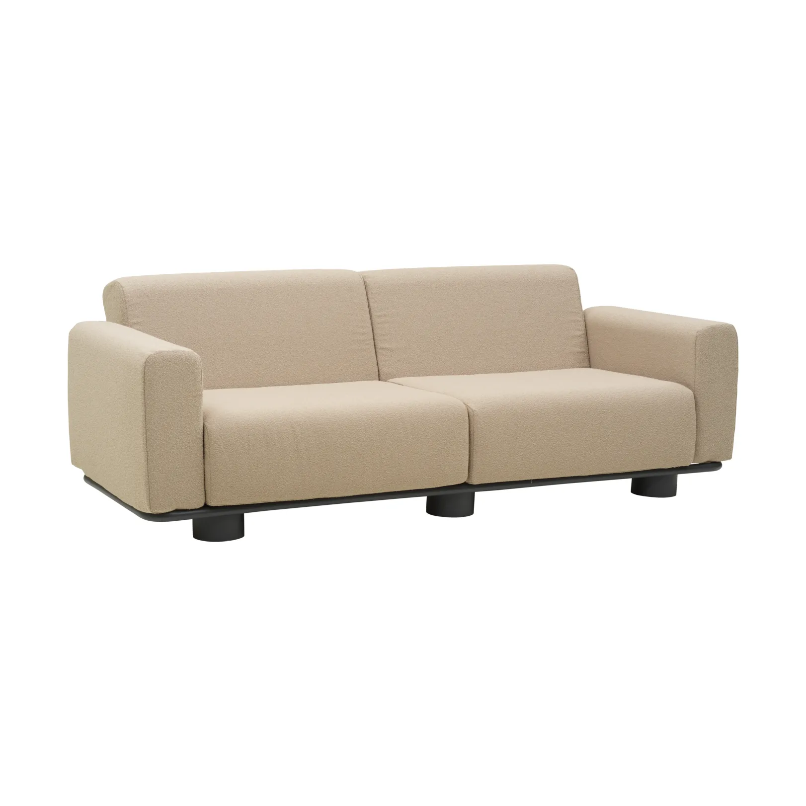 Bolster sofa, Antracit-teddy beige, 2,5-personers Brafab