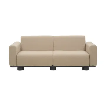 Bolster sofa - Antracit-teddy beige, 2,5-personers - Brafab