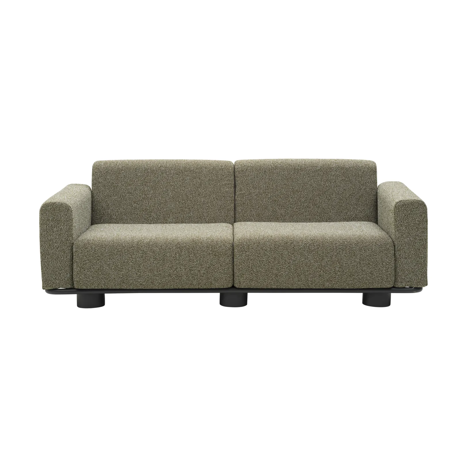 Bolster sofa, Antracit-teddy verde, 2,5-personers Brafab