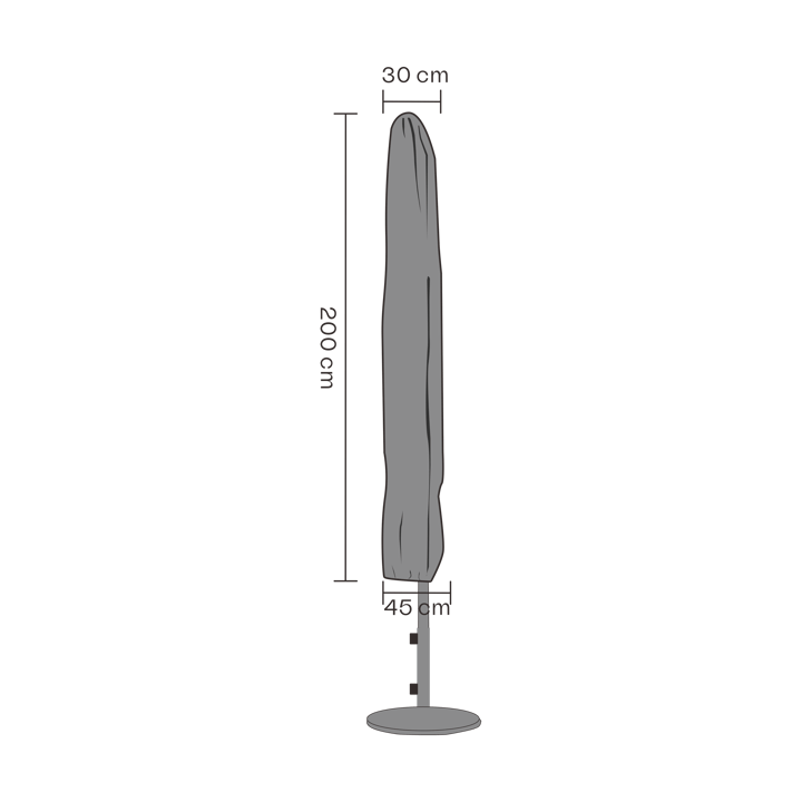 Brafab møbelovertræk parasol - Sort 200 cm - Brafab
